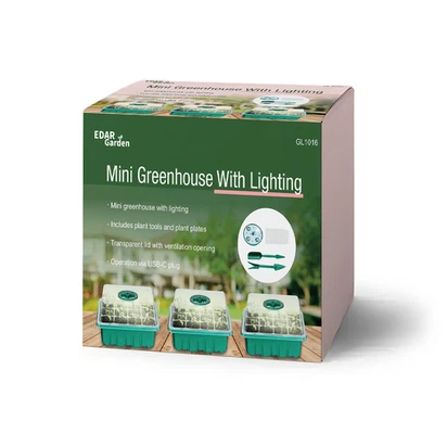 mini greenhouse with lighting, made of high quality plastic, features mini tools mini greenhouse with lighting, made of high quality plastic, features mini tools